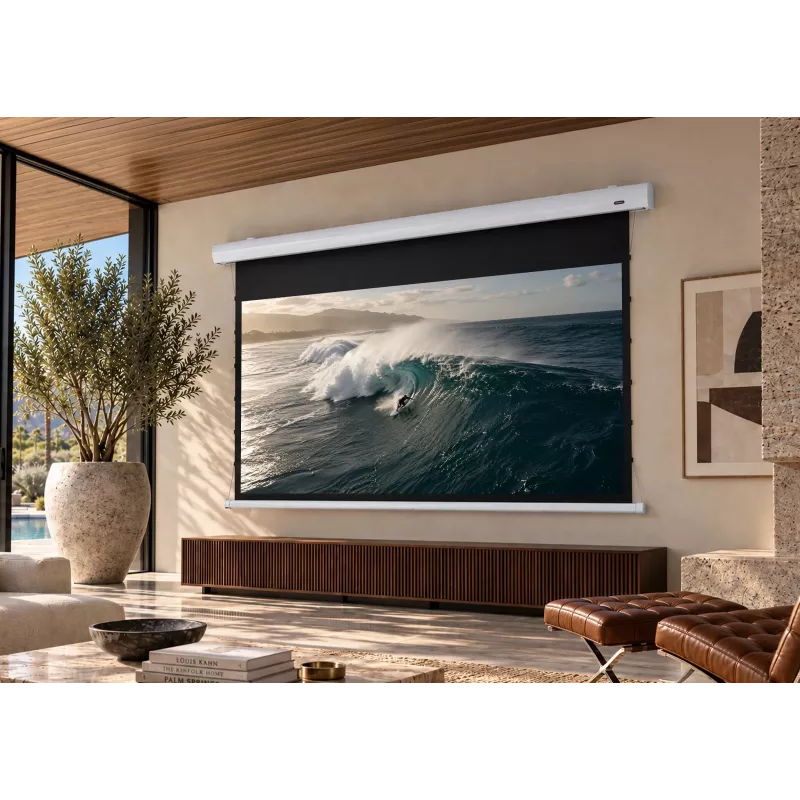 celexon HomeCinema Tension 90 MWHT motorizuotas projektoriaus ekranas, 228,6 cm