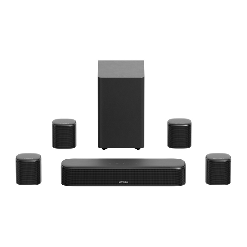 Ultimea Aura S5T 7.1 Dolby Atmos garso juosta su laidiniu žemų dažnių garsiakalbiu