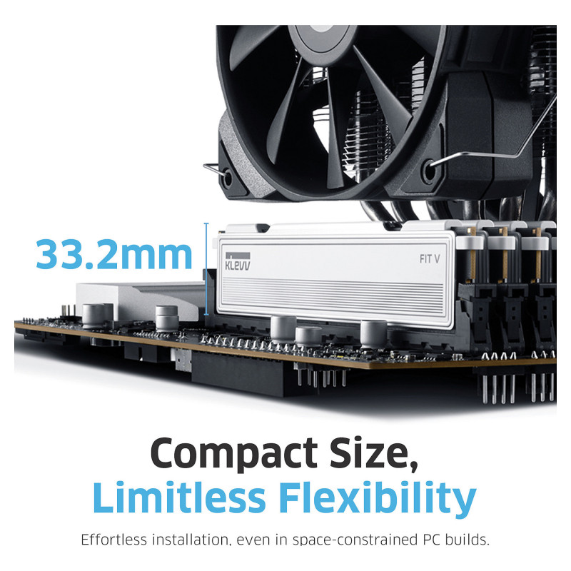 Klevv FIT V KD5AGU880-60A300F DDR5 atminties rinkinys, 32 GB (2 x 16 GB), DDR5-6000, CL30