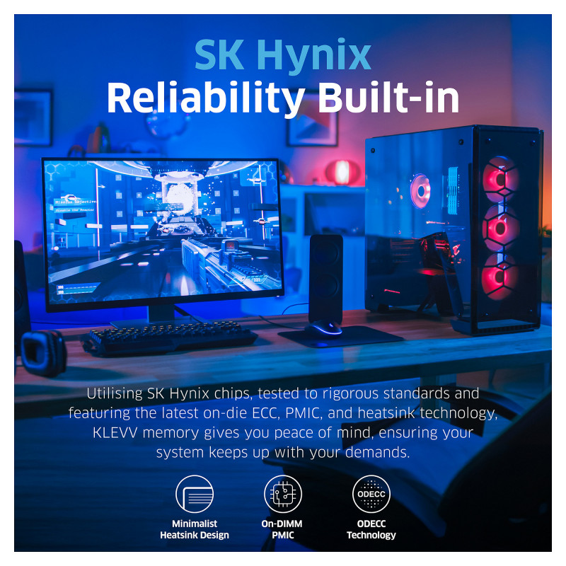 Klevv FIT V KD5AGU880-60A300F DDR5 atminties rinkinys, 32 GB (2 x 16 GB), DDR5-6000, CL30