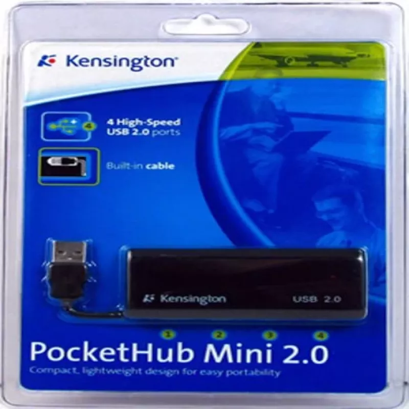 Kensington PocketHUB Mini USB 2.0 šakotuvas, 4 prievadai (33399EU)
