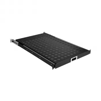 EFB Elektronik 691651ATS.12 ištraukiama 19″ 1U lentyna spintai, giliai juoda RAL 9005