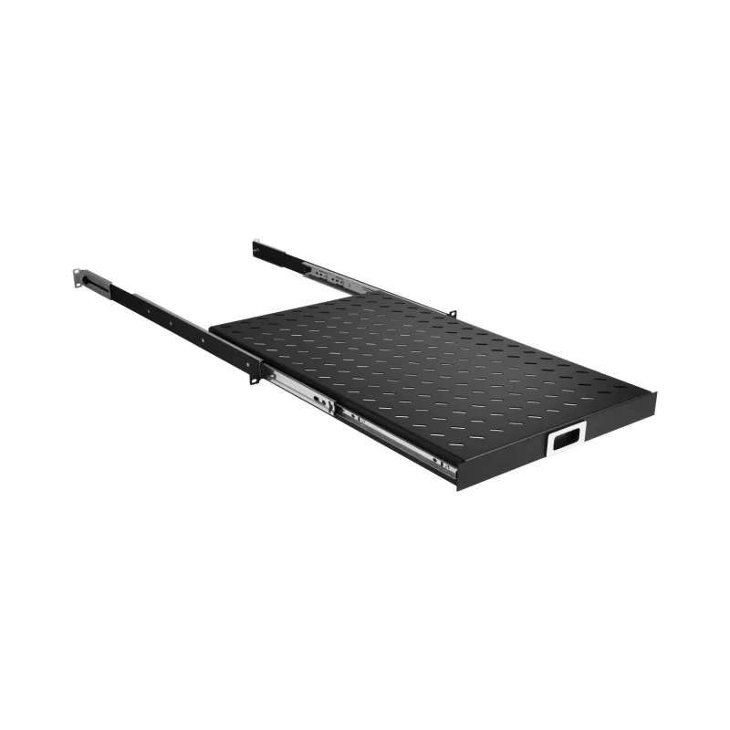 EFB Elektronik 691651ATS.12 ištraukiama 19″ 1U lentyna spintai, giliai juoda RAL 9005