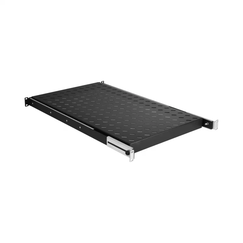 EFB Elektronik 691651ATS.12 ištraukiama 19″ 1U lentyna spintai, giliai juoda RAL 9005