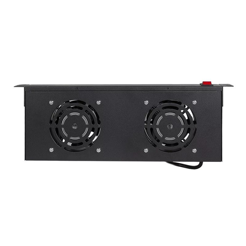 LogiLink FAU102B 19″ ventiliatorių blokas, 2 ventiliatoriai, su jungikliu, 1U, juodas