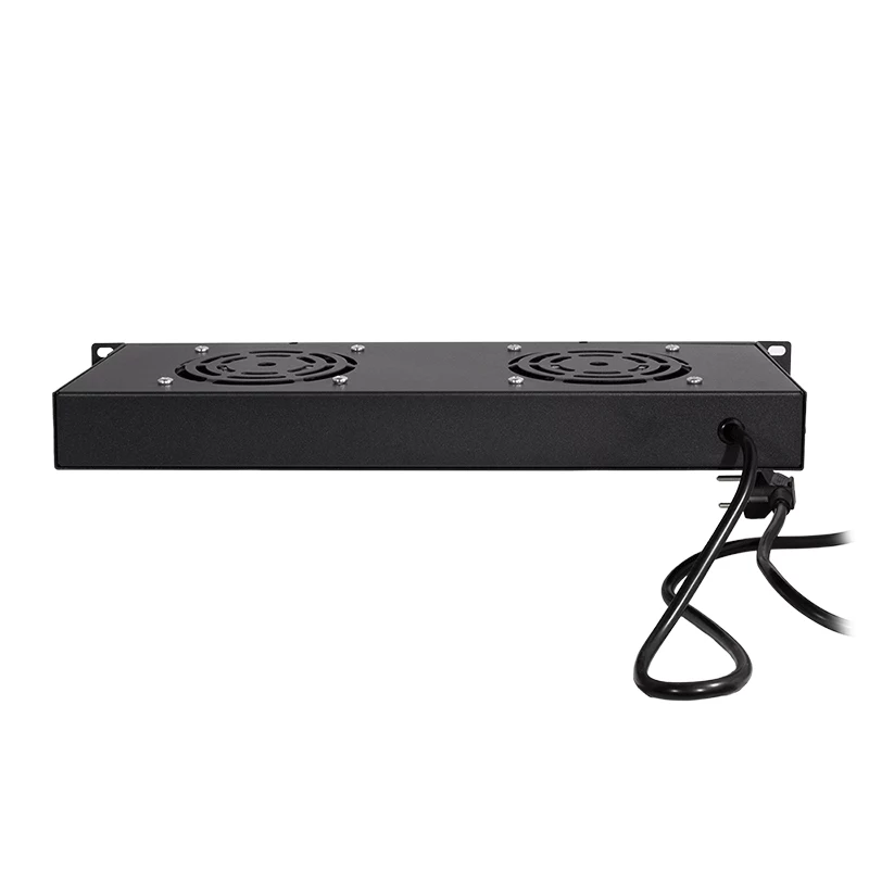 LogiLink FAU102B 19″ ventiliatorių blokas, 2 ventiliatoriai, su jungikliu, 1U, juodas