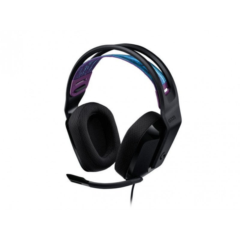 Logitech G335 laidinės žaidimų ausinės su mikrofonu, 3,5 mm jungtis, juodos