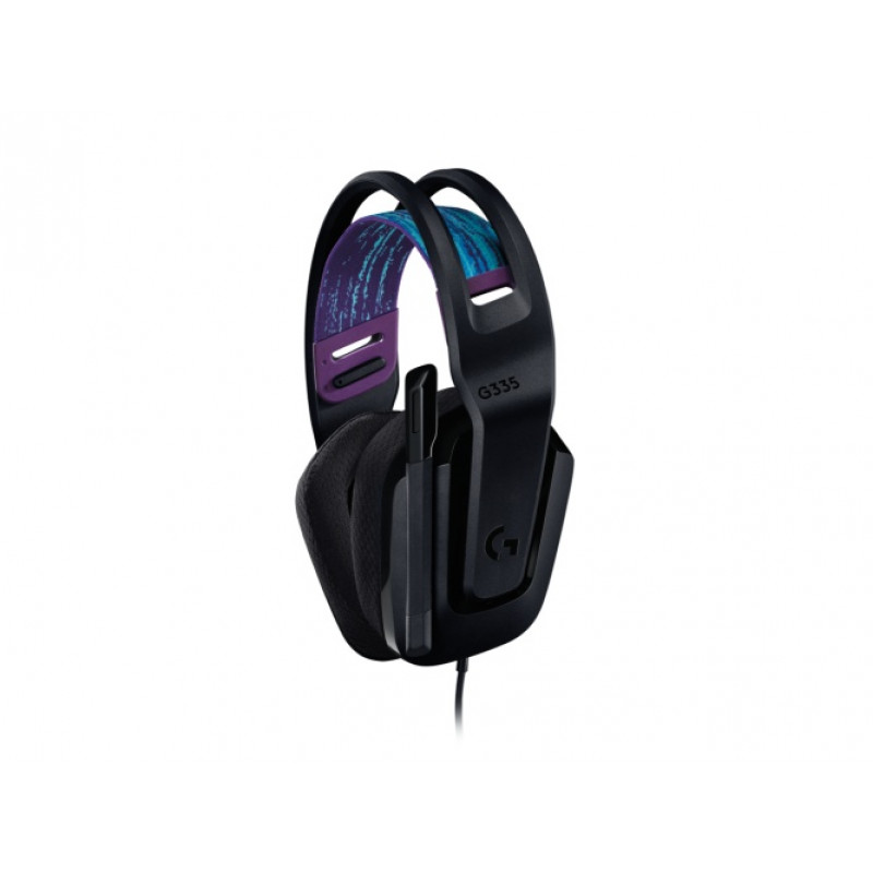 Logitech G335 laidinės žaidimų ausinės su mikrofonu, 3,5 mm jungtis, juodos