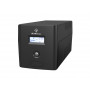 Alantec AP-BK1000-02 nepertraukiamo maitinimo šaltinis UPS 1000VA/600W, bokštinis, LCD, 4×CEE 7/3, USB, 2×7Ah VRLA akumuliatoriai