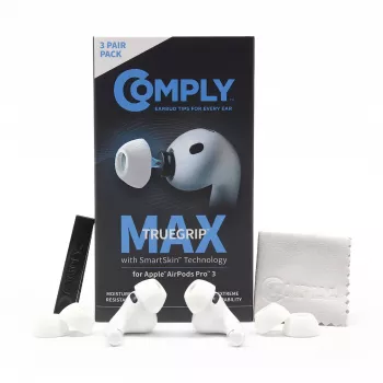 Comply MAX ausinių antgaliai Apple AirPods Pro 3, balti, L dydžio
