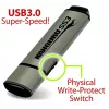 Kanguru SS3 KF3WP-128G USB 3.0 atmintukas, 128 GB, su fizine apsauga nuo įrašymo