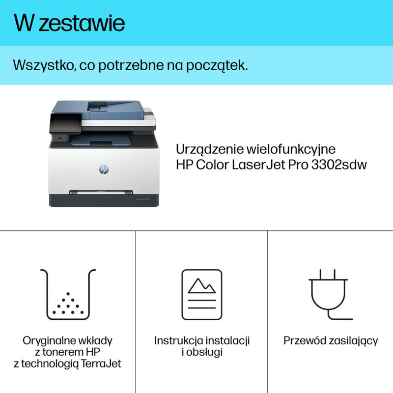 HP Color LaserJet Pro 3302sdw daugiafunkcis spausdintuvas (499Q6F)