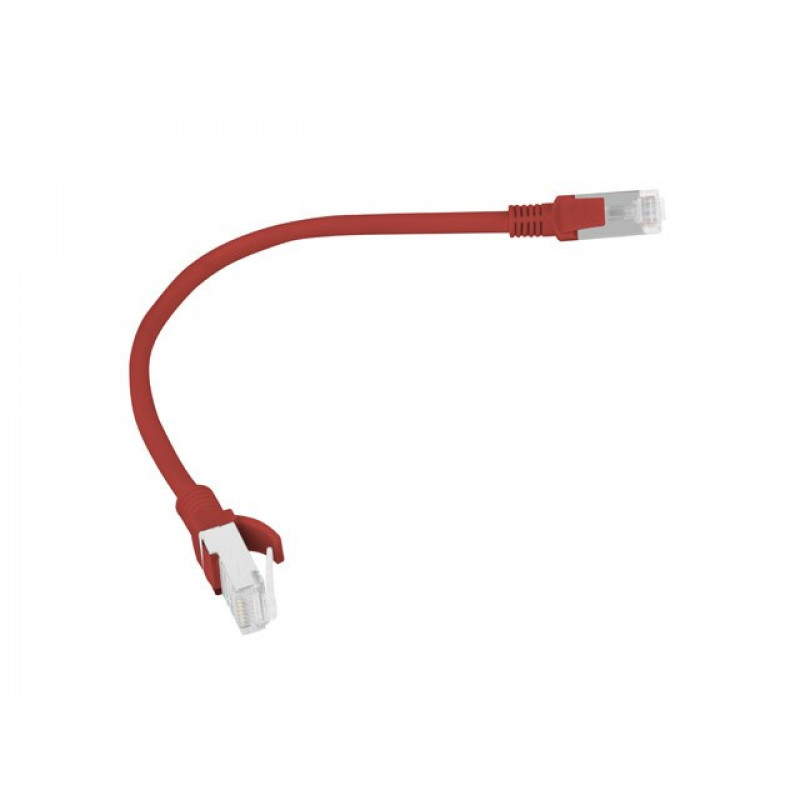 Lanberg PCU6-10CC-0025-R komutacinis laidas RJ45 Cat.6 U/UTP, 0,25 m, raudonas