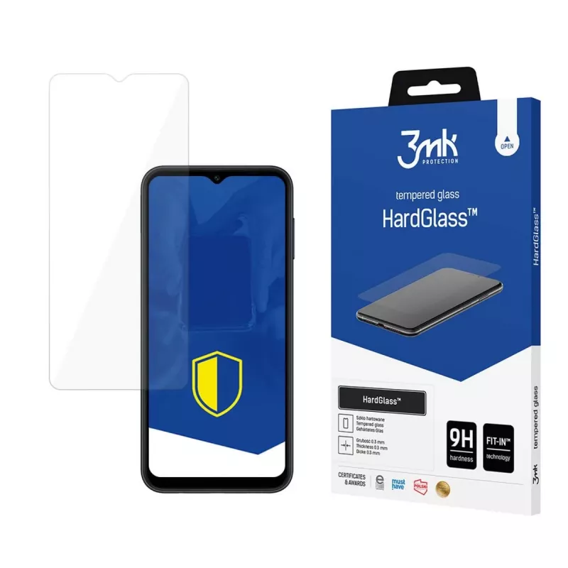 3mk HardGlass ekrano apsauga, skirta Samsung Galaxy A14 4G/5G, juoda