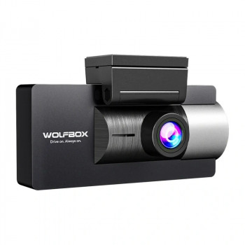 WOLFBOX i17 vaizdo registratorius, 4K priekinė + 2,5K galinė + 1080p salono kamera, Wi-Fi, 64 GB