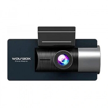 WOLFBOX i17 vaizdo registratorius, 4K priekinė + 2,5K galinė + 1080p salono kamera, Wi-Fi, 64 GB