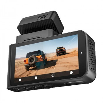 WOLFBOX X3 vaizdo registratorius, 2,5K priekinė + 1080p galinė kamera, Wi-Fi, 64 GB