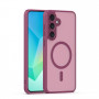 iLike Mag Matt dėklas telefonams Samsung Galaxy A16 4G / A16 5G / A17 4G / A17 5G su didele kameros išpjova, bordo