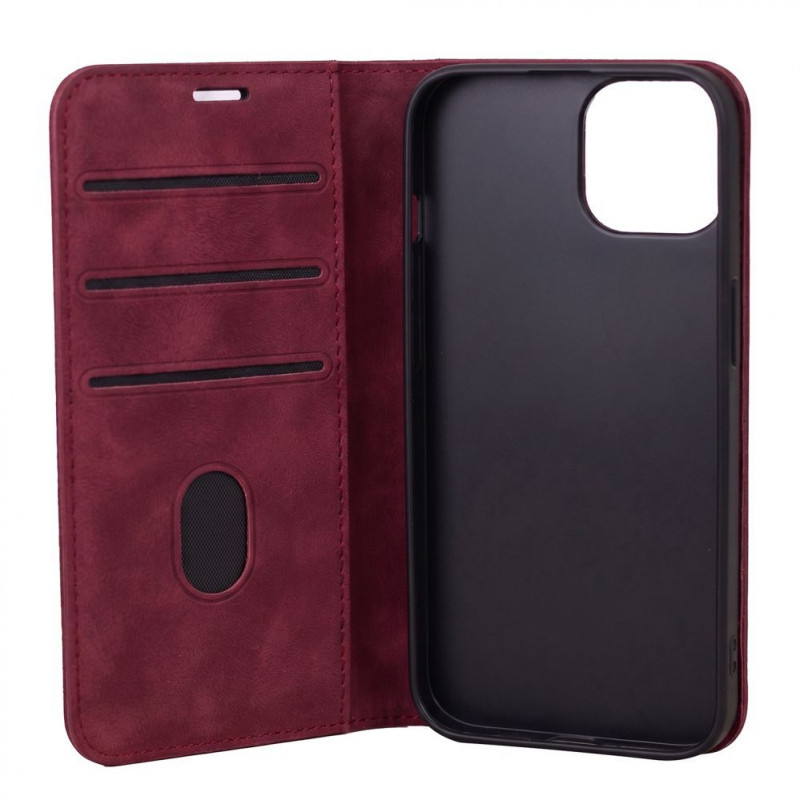 TFO Smart Suede dėklas iPhone 17 Pro 6,3 / iPhone 18 Pro 6,3, bordo