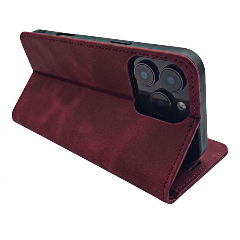 TFO Smart Suede dėklas iPhone 17 Pro Max 6,9 / iPhone 18 Pro Max 6,9, bordo