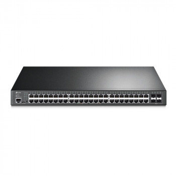 TP-Link JetStream TL-SG3452P valdomas L2/L3 Gigabit Ethernet PoE tinklo komutatorius, 1U, juodas