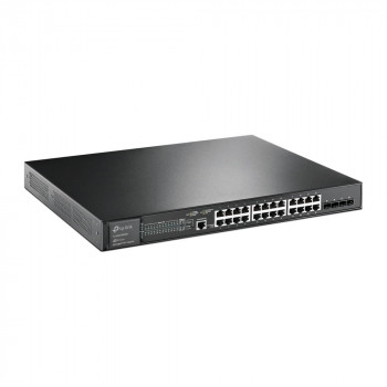 TP-Link JetStream TL-SG3428XMP valdomas L2+ Gigabit Ethernet PoE tinklo komutatorius, 1U, juodas