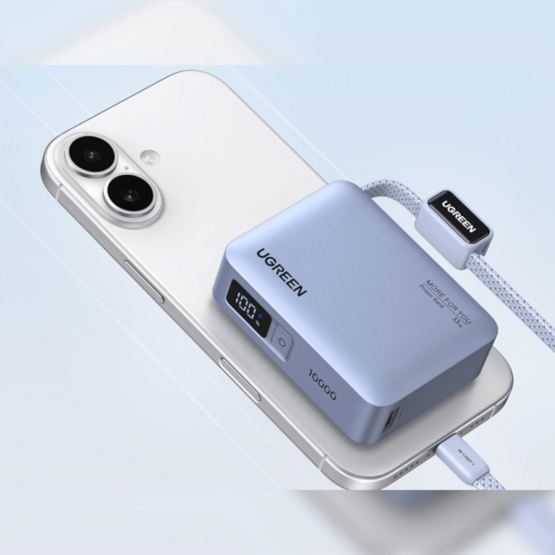 Ugreen PB584 išorinė baterija 10000 mAh, pilka