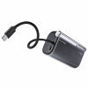 SHARGE Flow 3 išorinė baterija, 10 000 mAh, 45 W PD, USB-C kabelis, juoda