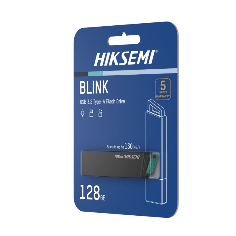 Hiksemi Blink HS-USB-E302 128 GB USB 3.2 atmintinė, juoda