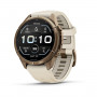 Garmin Fenix 9 Pro 010-04335-26 išmanusis laikrodis, 43 mm, rudens aukso spalvos titanas, kreminė / pilka (French Grey) silikoninė apyrankė