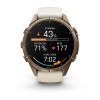 Garmin Fenix 9 Pro 010-04335-26 išmanusis laikrodis, 43 mm, rudens aukso spalvos titanas, kreminė / pilka (French Grey) silikoninė apyrankė