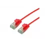 Roline UTP Cat6A plonas komutacinis kabelis 21.45.3412, 0,5 m, raudonas