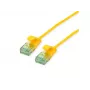 Roline UTP Cat6A plonas komutacinis kabelis 21.45.3422, 0,5 m, geltonas