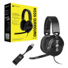 Corsair HS55 Surround CA-9011260-AP laidinės žaidimų ausinės su mikrofonu, Dolby Audio 7.1, anglies juodos