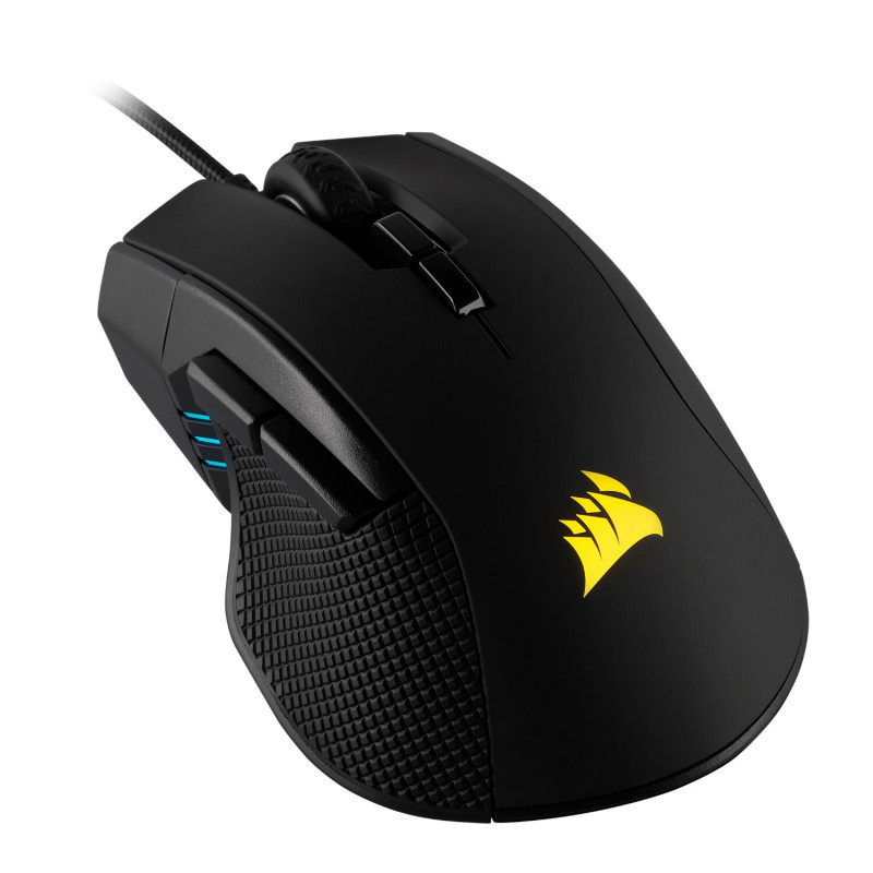 Corsair IRONCLAW RGB CH-9307011-AP žaidimų pelė, 18000 DPI, juoda
