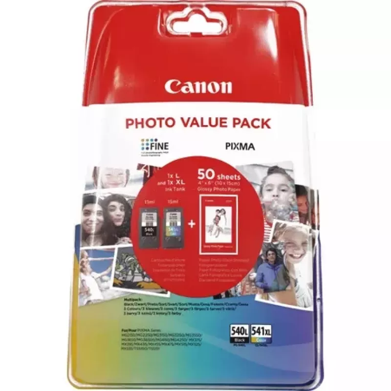 Canon PG-540L/CL-541XL Photo Value Pack rašalo kasetės (2 vnt.), juoda + spalvota, 5224B007