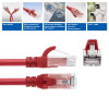 ACT FC1552 U/UTP CAT6A itin lankstus komutacinis kabelis, 0,25 m, TPE, RJ45 be užsikabinimo, raudonas