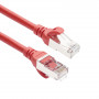 ACT FC2552 itin lankstus CAT6A S/FTP jungiamasis kabelis, 0,25 m, TPE, RJ45, su apsauga nuo užkliuvimo, raudonas