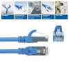 ACT FC2602 itin lankstus CAT6A S/FTP jungiamasis kabelis, 2 m, TPE, RJ45, su apsauga nuo užkliuvimo, mėlynas