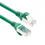 ACT FC2715 itin lankstus S/FTP CAT6A komutacinis laidas, 15 m, TPE, su nesikabinančiais RJ45 antgaliais, žalias