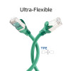 ACT FC2715 itin lankstus S/FTP CAT6A komutacinis laidas, 15 m, TPE, su nesikabinančiais RJ45 antgaliais, žalias