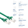 ACT FC2752 itin lankstus S/FTP CAT6A komutacinis laidas, 0,25 m, TPE, su nesikabinančiais RJ45 antgaliais, žalias