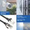 ACT FC2951 itin lankstus S/FTP CAT6A komutacinis laidas, 1,5 m, TPE, su nesikabinančiais RJ45 antgaliais, juodas