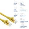ACT FC1807 U/UTP CAT6A TPE itin lankstus komutacinis kabelis su RJ45 kištukais, 7 m, geltonas