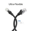ACT FC1915 U/UTP CAT6A TPE itin lankstus komutacinis kabelis su RJ45 kištukais, 15 m, juodas