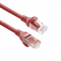 ACT FC1510 U/UTP CAT6A itin lankstus komutacinis kabelis, TPE, su fiksatoriaus apsauga, RJ45, 10 m, raudonas