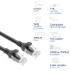 ACT FC1951 CAT6A U/UTP itin lankstus jungiamasis tinklo kabelis, 1,5 m, TPE, RJ45 su apsauga nuo užkabinimo, juodas