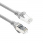 ACT FC2001 CAT6A S/FTP itin lankstus jungiamasis tinklo kabelis, 1 m, TPE, RJ45 su apsauga nuo užkabinimo, pilkas