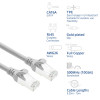 ACT FC2001 CAT6A S/FTP itin lankstus jungiamasis tinklo kabelis, 1 m, TPE, RJ45 su apsauga nuo užkabinimo, pilkas
