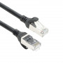 ACT FC2901 S/FTP CAT6A itin lankstus jungiamasis kabelis, TPE, su apsauga nuo užkabinimo, RJ45, 1 m, juodas